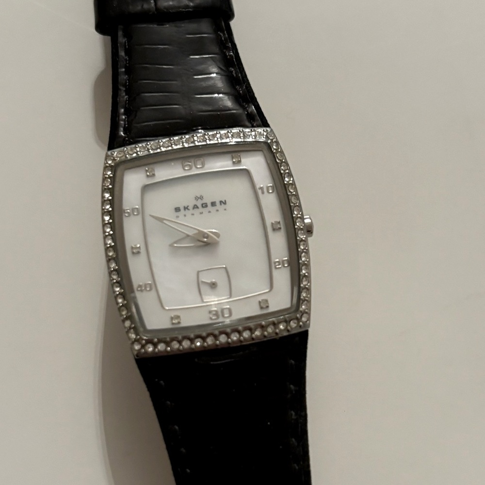Skagen Watch Black leather